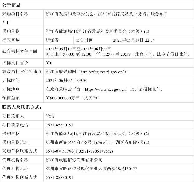 浙江省成套招标代理关于浙江省发展和改革委员会,浙江省能源